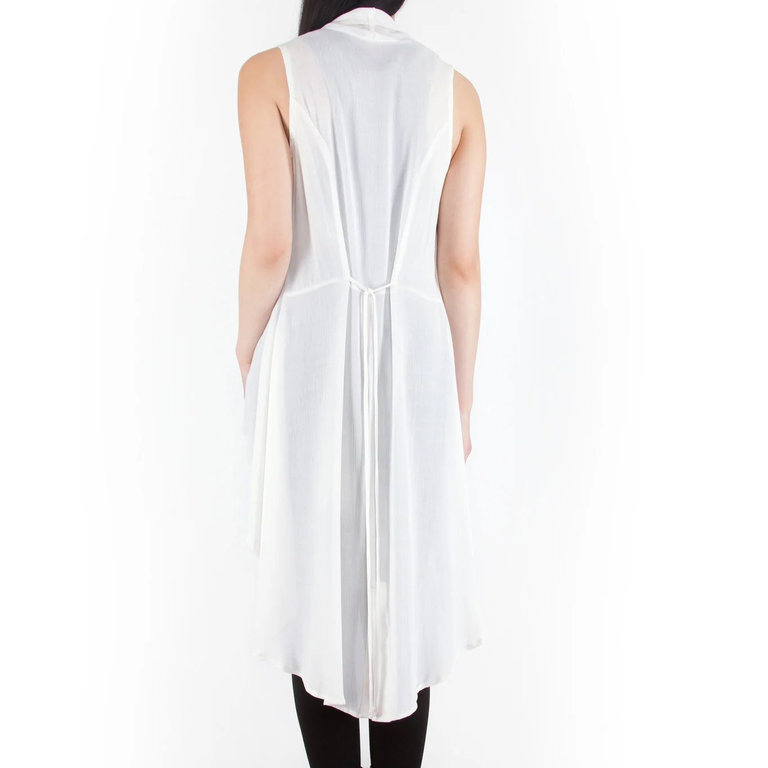 JAN HILMER Chiffon Feather Vest