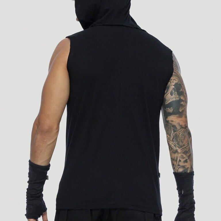 PSYLO Mask Sleeveless Hoodie