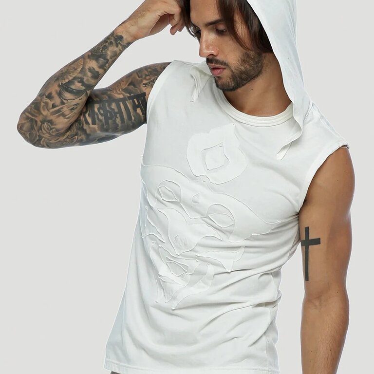 PSYLO Mask Sleeveless Hoodie