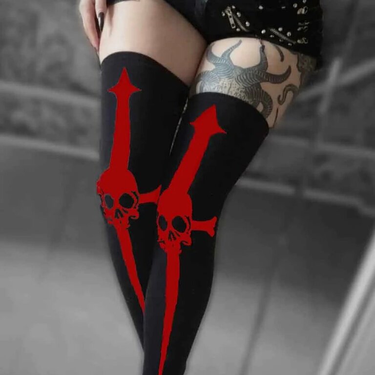 LIP SERVICE Dagger Thigh High Socks