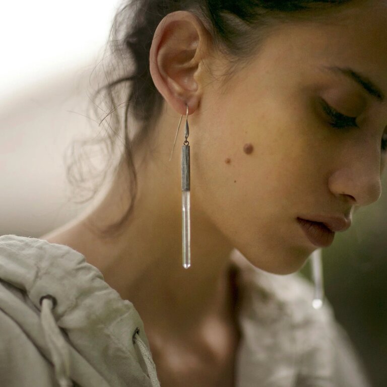 MARIELLA PILATO Crystal Wands Earrings
