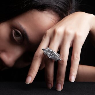 MARIELLA PILATO Dual Triangles Ring MARIELLA PILATO Dual Triangles Ring