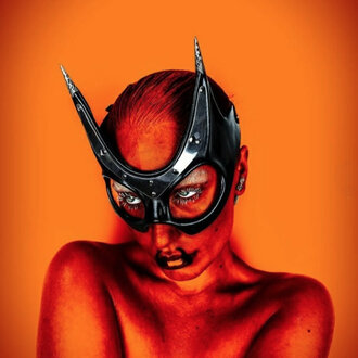 CECILIO LEATHER DESIGNS Bastet Leather & Metal Eyemask