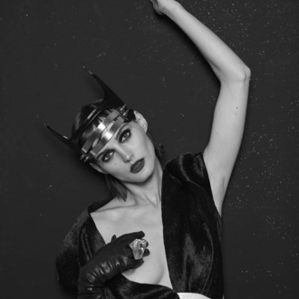 CECILIO LEATHER DESIGNS Leather & Metal Eye Mask