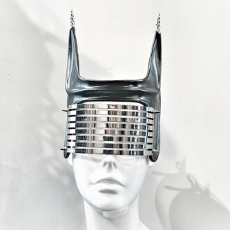 CECILIO LEATHER DESIGNS Grid Face Mask 8 Slits