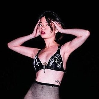 JUNGLE TRIBE Leather Bone Crew Bra