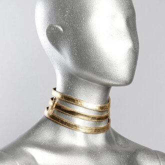 FIVE & DIAMOND Cage Choker Collar- Leather FIVE & DIAMOND Cage Choker Collar- Leather