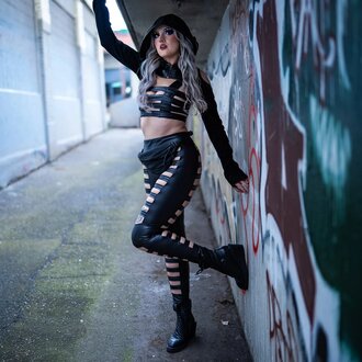 FIVE & DIAMOND Cage Leggings Faux Leather FIVE & DIAMOND Cage Leggings Faux Leather