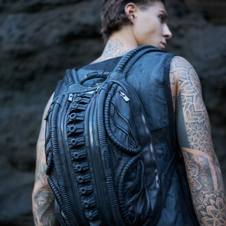 SYZMIC Vertebral Spine Leather Laptop Backpack