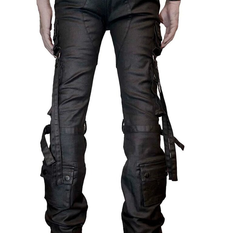 LIP SERVICE Future Division Wasted Waxed Unisex Cargo Jeans