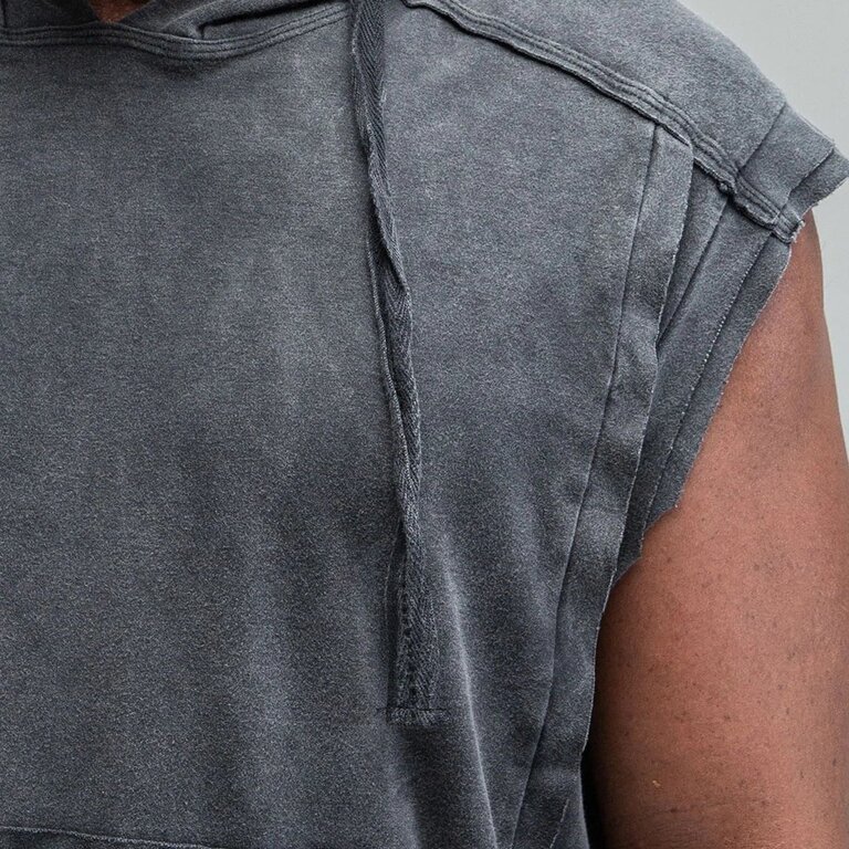 PSYLO Rhino Sleeveless Baggy Hoodie Sweatshirt