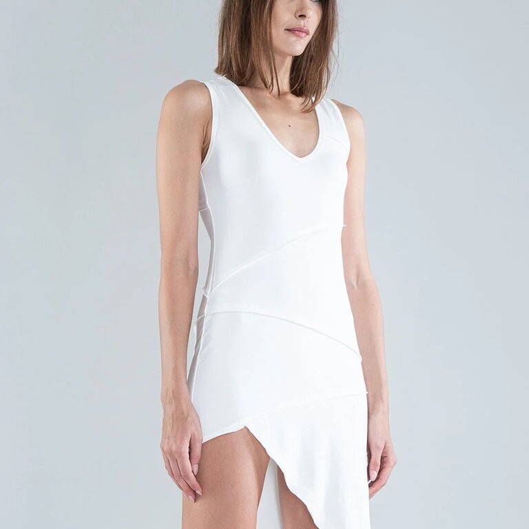 PSYLO Acacia Sleeveless Mini Asymmetric Dress