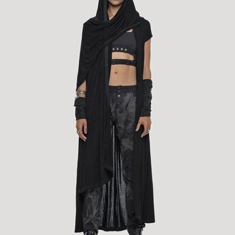 PSYLO Forest Hooded Long Vest PSYLO Forest Hooded Long Vest