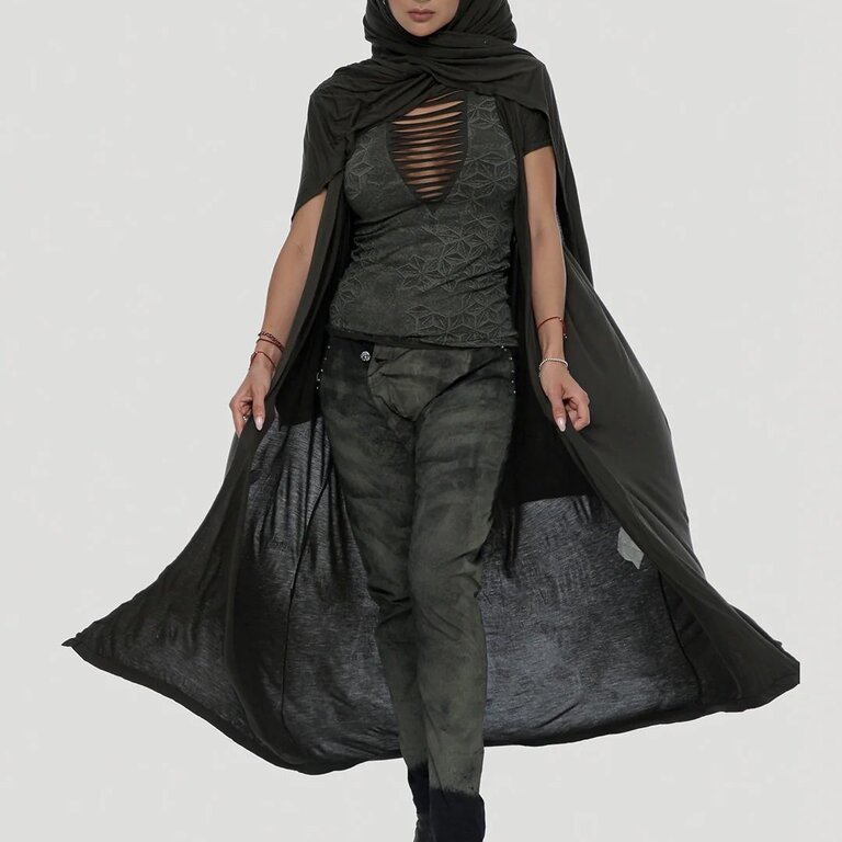 PSYLO Forest Hooded Long Vest