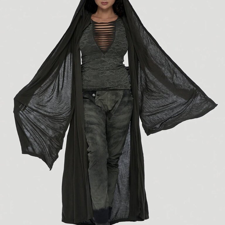 PSYLO Forest Hooded Long Vest