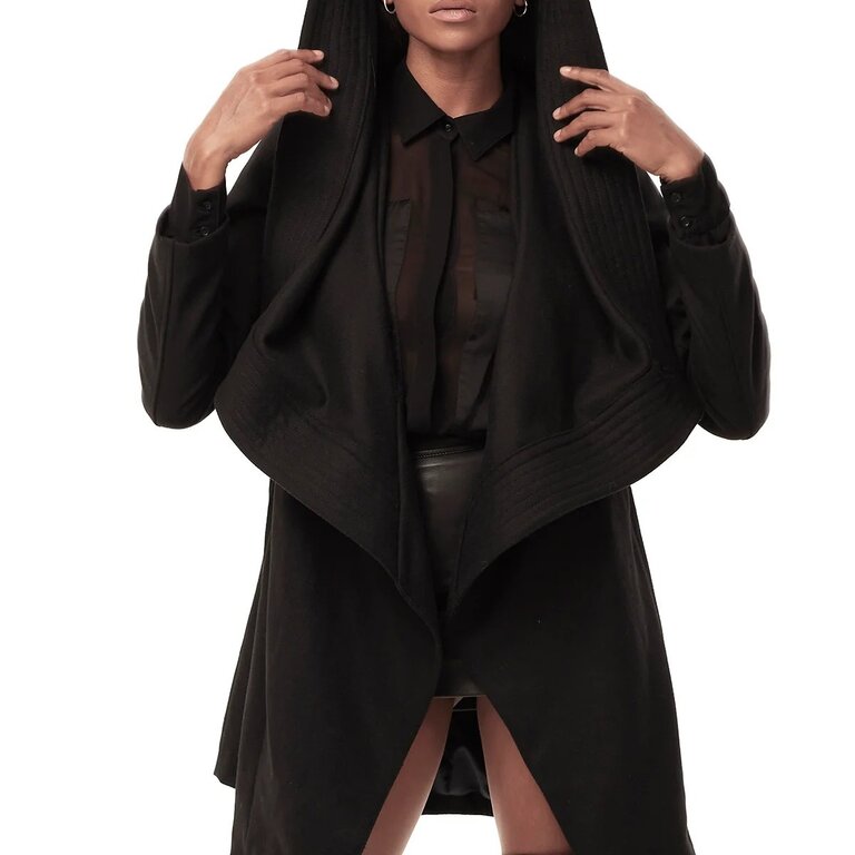 JONNY COTA Draped Hood Coat