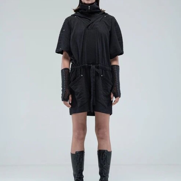 PSYLO Sonic Hooded Tunic Dress