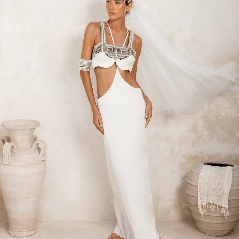 OBJECT & DAWN Khutulun Beaded Modular Bra Top