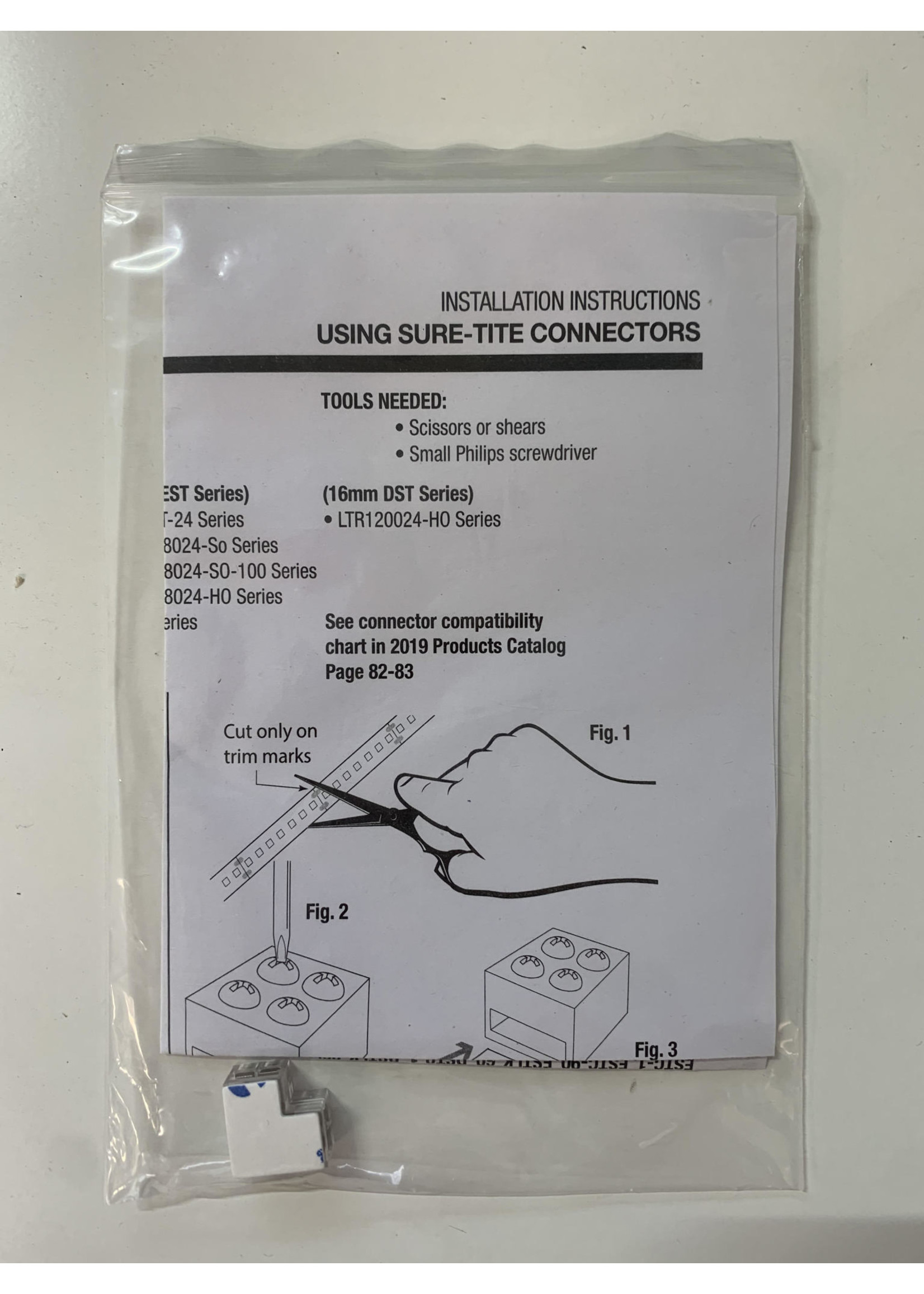 GM LIGHTING L CONNECTOR TAPE TO TAPE  8MM STRIP LIGHT