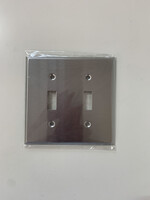 ENERLITES COMMERCIAL 2-GANG TOGGLE PLATE STAINLESS STEEL