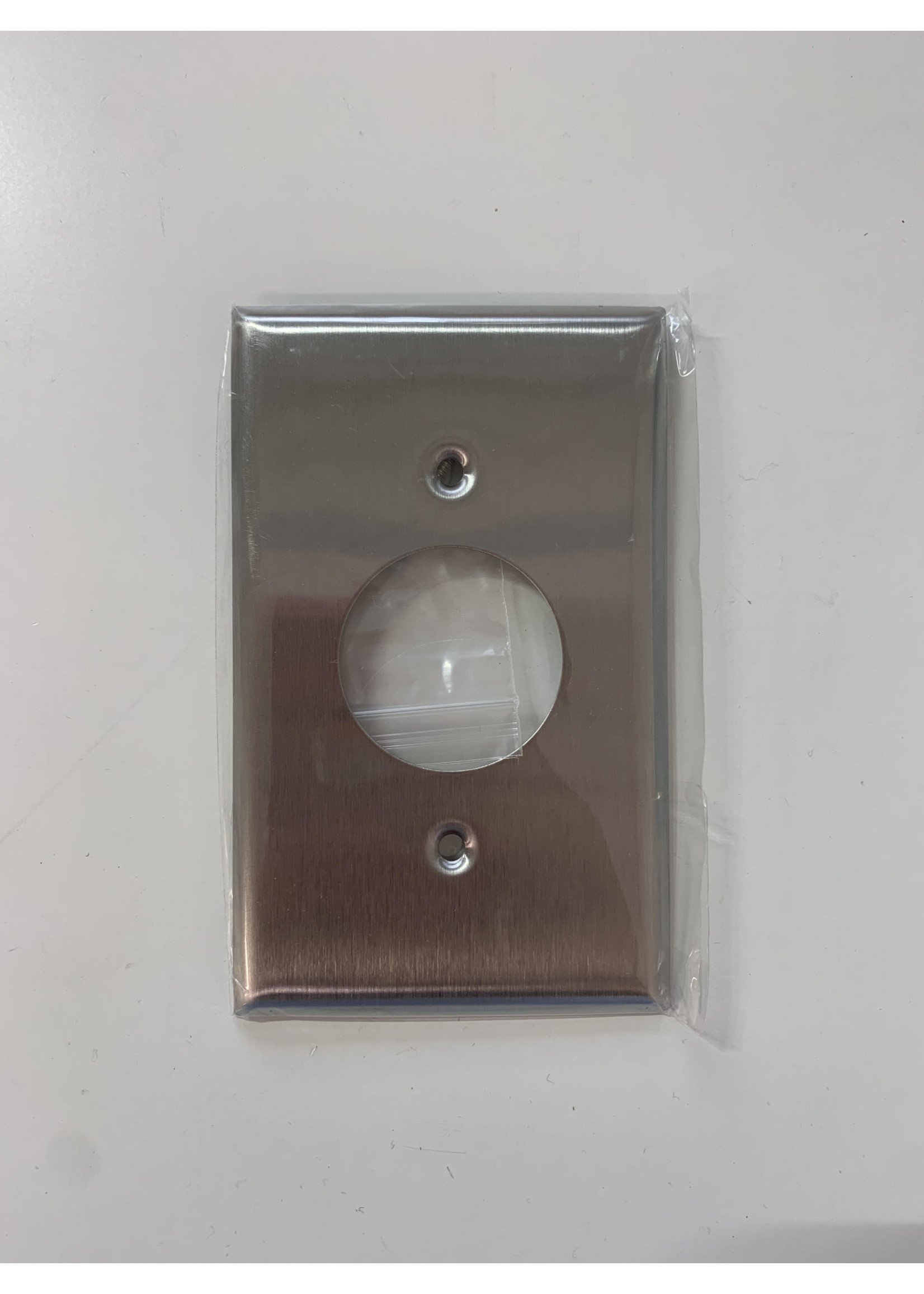 ENERLITES COMMERCIAL 1G SINGLE RECEPTACLE METALM PLATE  STAINLESS STEEL (7751)