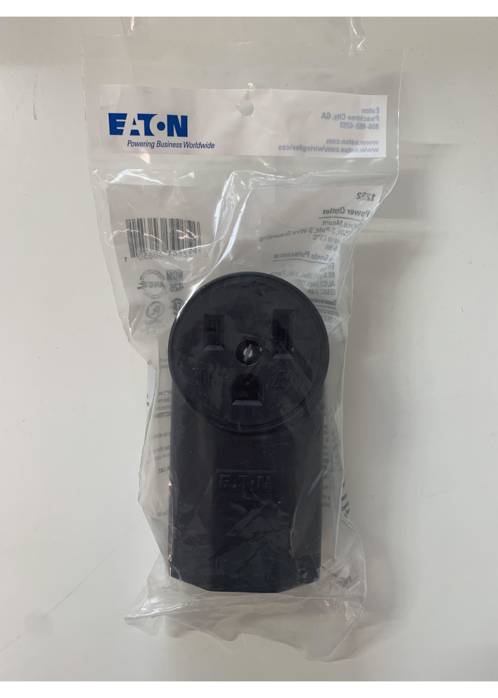 EATON 50AMP/250V SURFACE RECEPTACLE (C1252)