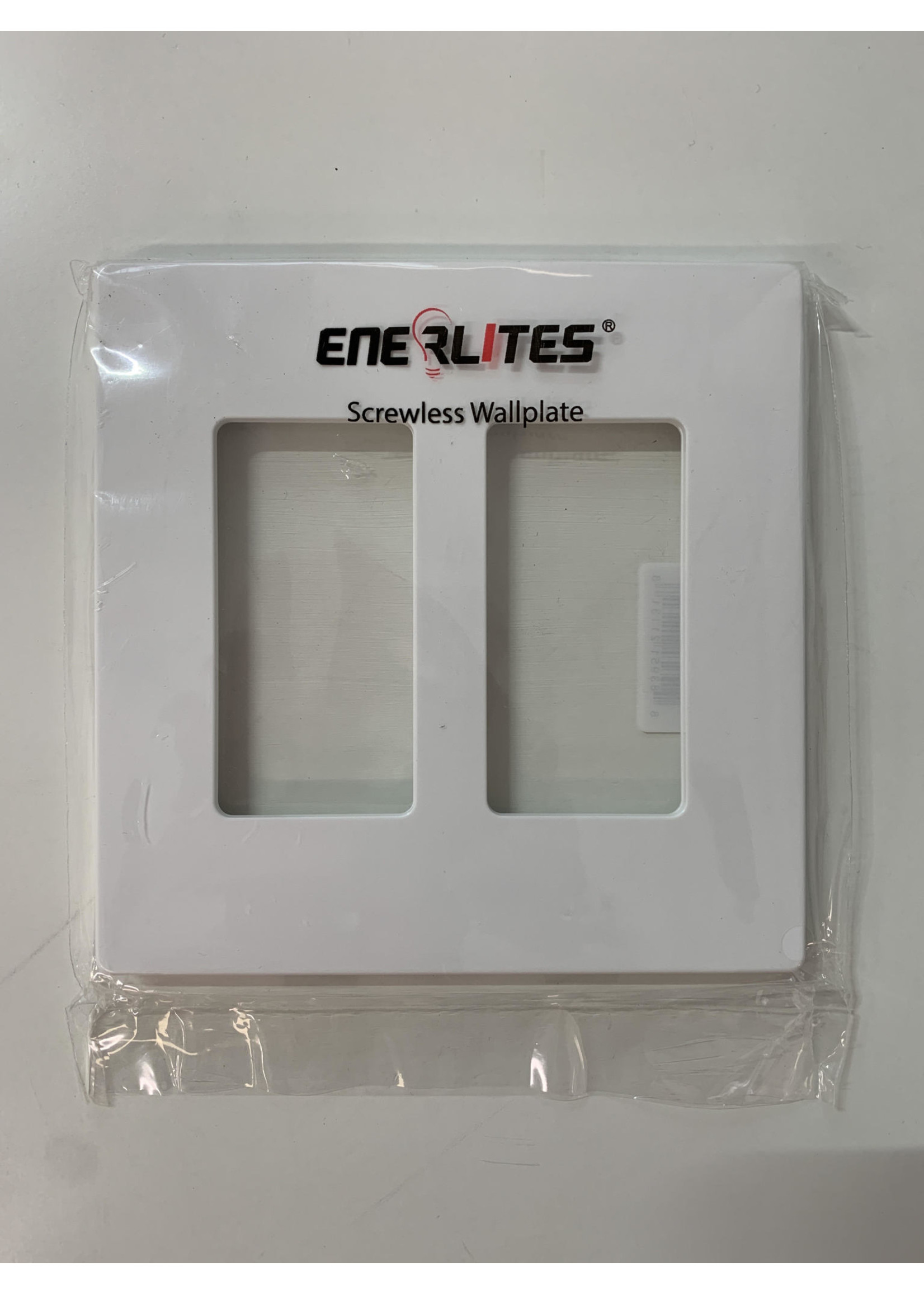 ENERLITES TAPA 4X4 DECORA SIN TORNILLOS 2 GANGAS COMERCIAL (SI8832-W)