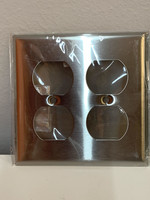 RECEPTACLE METAL PLATE COMERCIAL 2 GANGAS DUPLEX