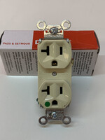 LEGRAND RECEPTACLE DOUBLE 20A/125V HOSPITAL GRADE IVORY