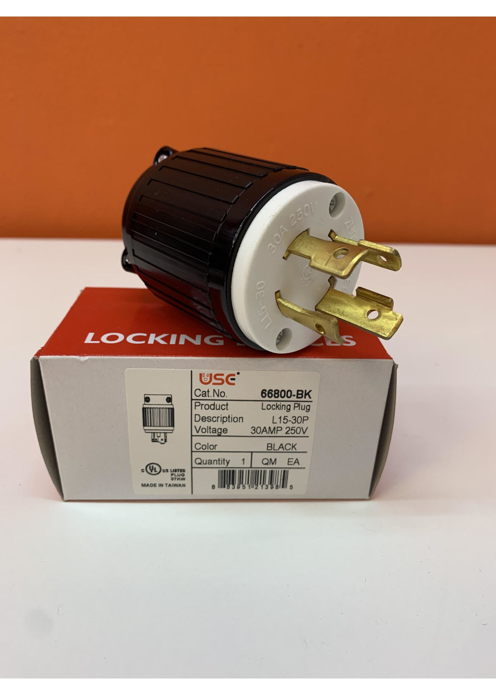 ENERLITES LOCKING PLUG INDUSTRIAL GRADE  30AMP 125/250V  3-POLE  4-WIRE (66800-BK)