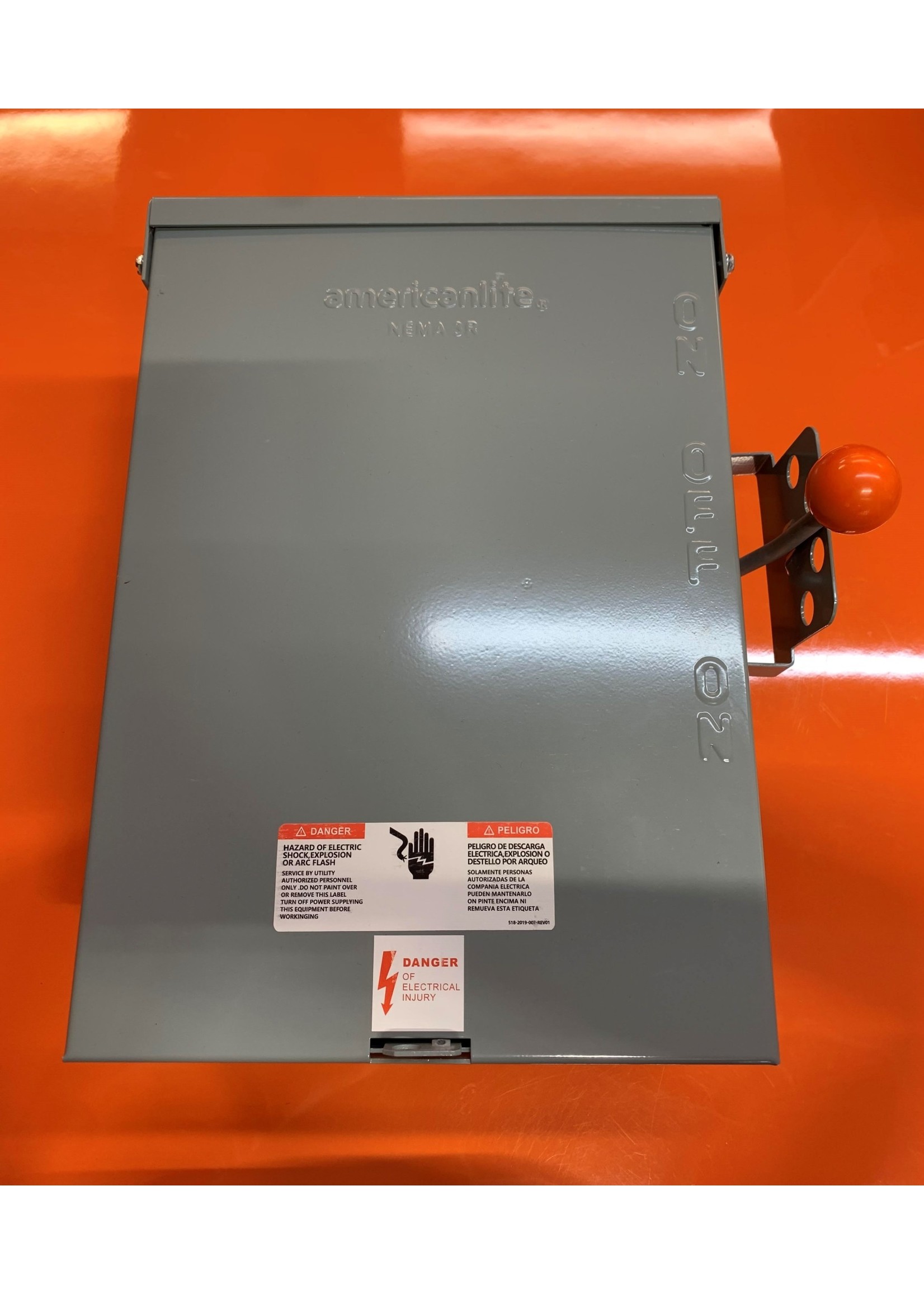 AMERICANLITE TRANSFER SWITCH 100A 2P 240V RAINTIGHT 250V (03-08-044) (PLTR12)