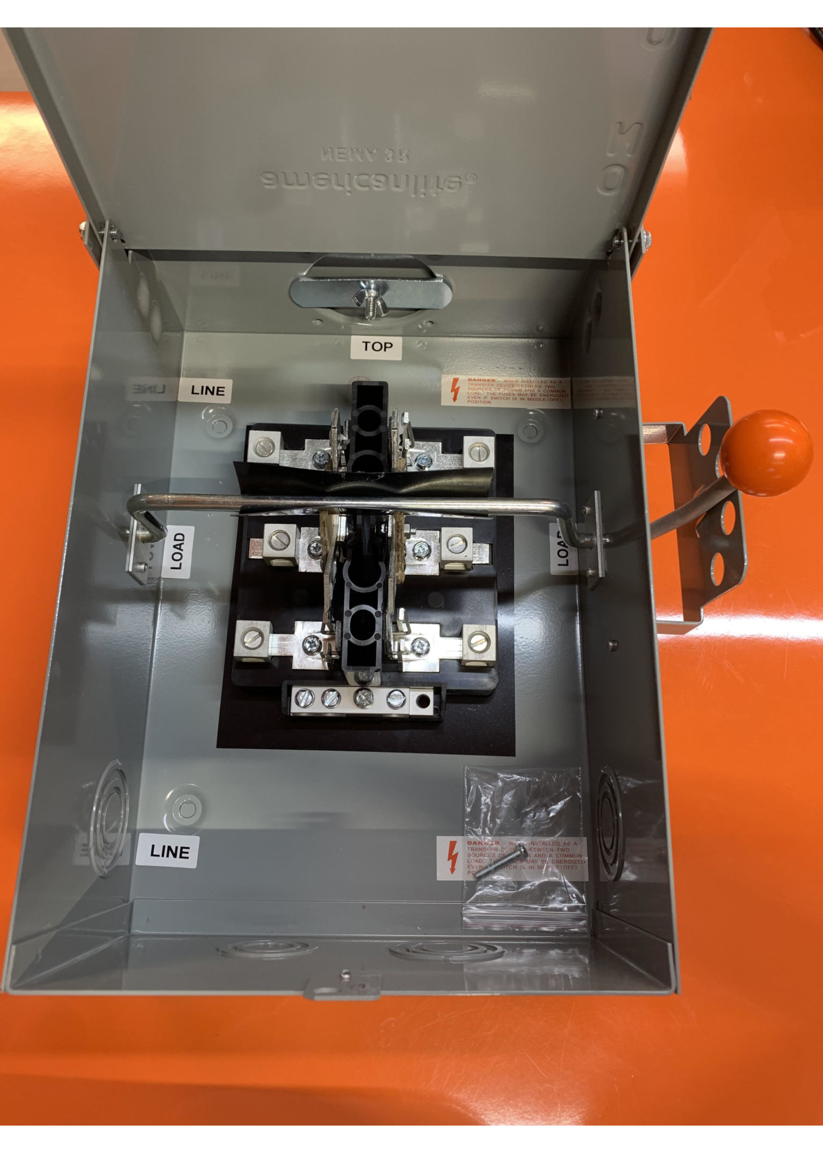 AMERICANLITE TRANSFER SWITCH 100A 2P 240V RAINTIGHT 250V (03-08-044) (PLTR12)