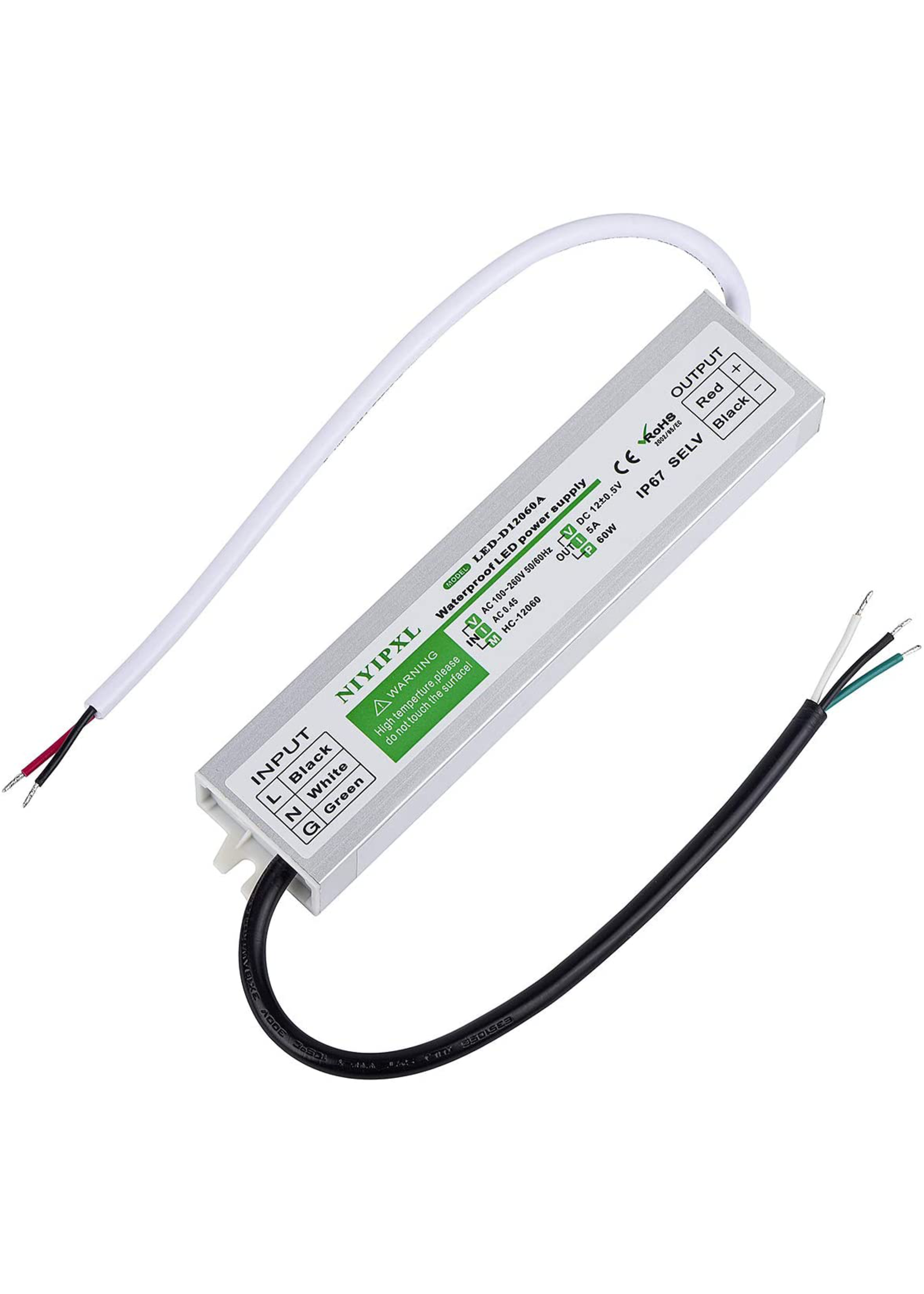 100-130V WATERPROOF POWERSUPPLY, OUTPUT 24VDC (LBA-WPS-60W)