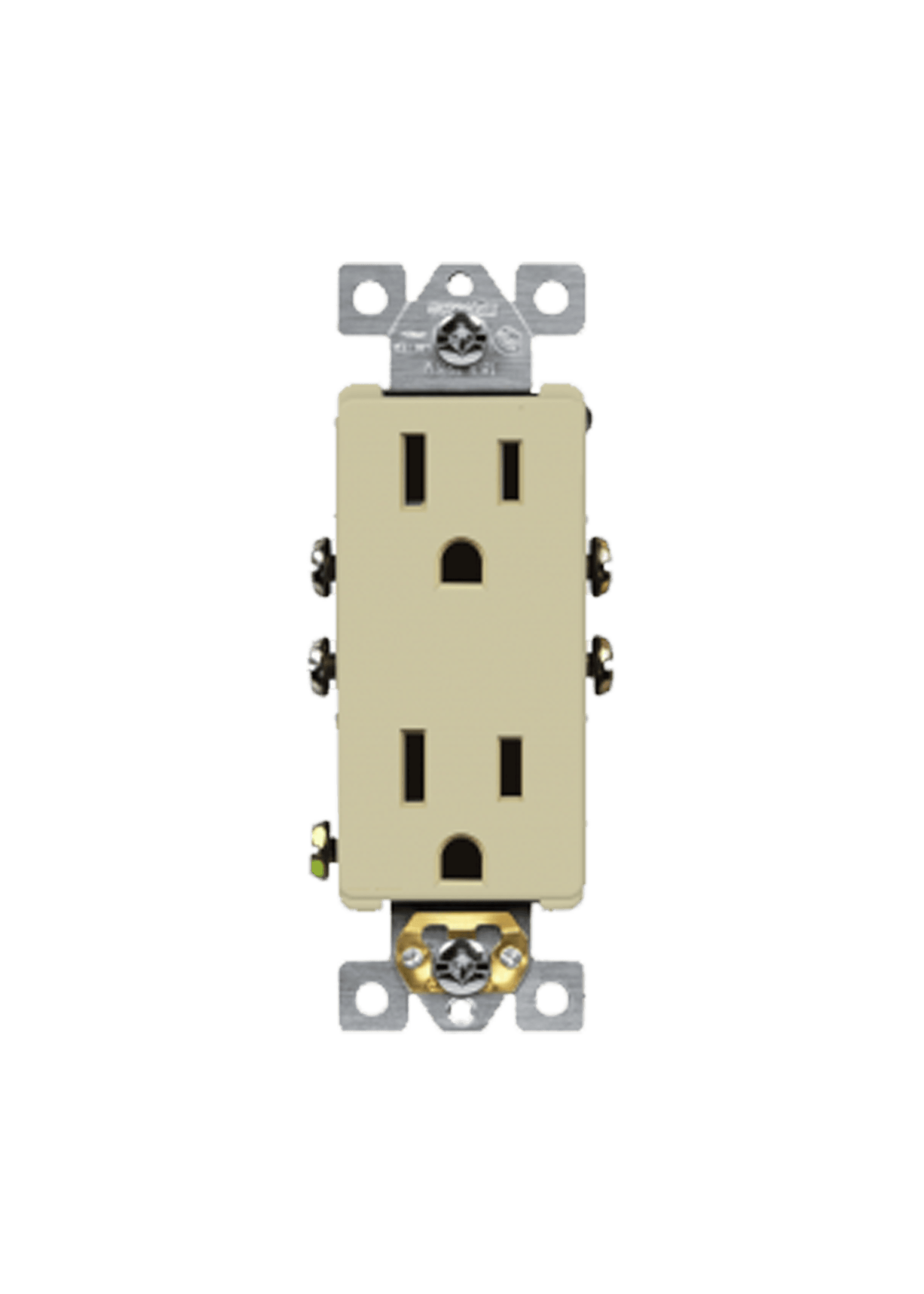 ENERLITES RECEPTÁCULO DOBLE DECO RESIDENCIAL 15A 125V 5-15R IVORY (61501-I)