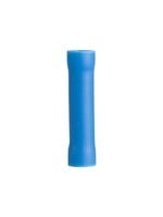 GARDNER BENDER Butt Splice, Crimp Connector, #16-#14 AWG (2 mm²), Vinyl Insulated, Blue, (21/Pkg) - 20-123