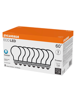 LEDVANCE 40883 ECOLED 9W A19 FROSTED 5000K 8 PACK 120V