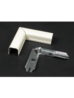 15-V711   STEEL FLAT ELBOW IVORY WIREMOLD