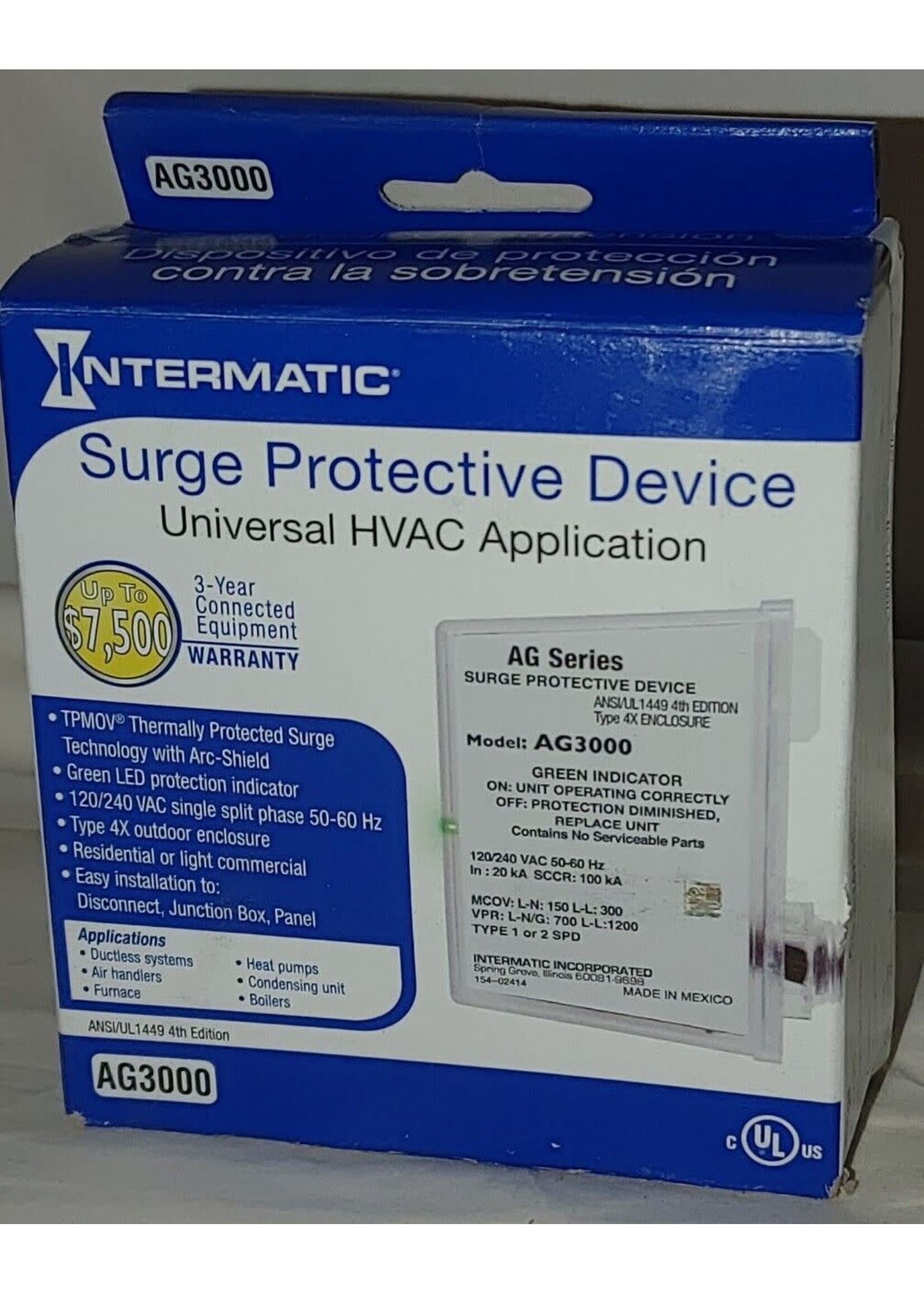 INTERMATIC AG3000 HOME SURGE PROTECTOR DEVICE