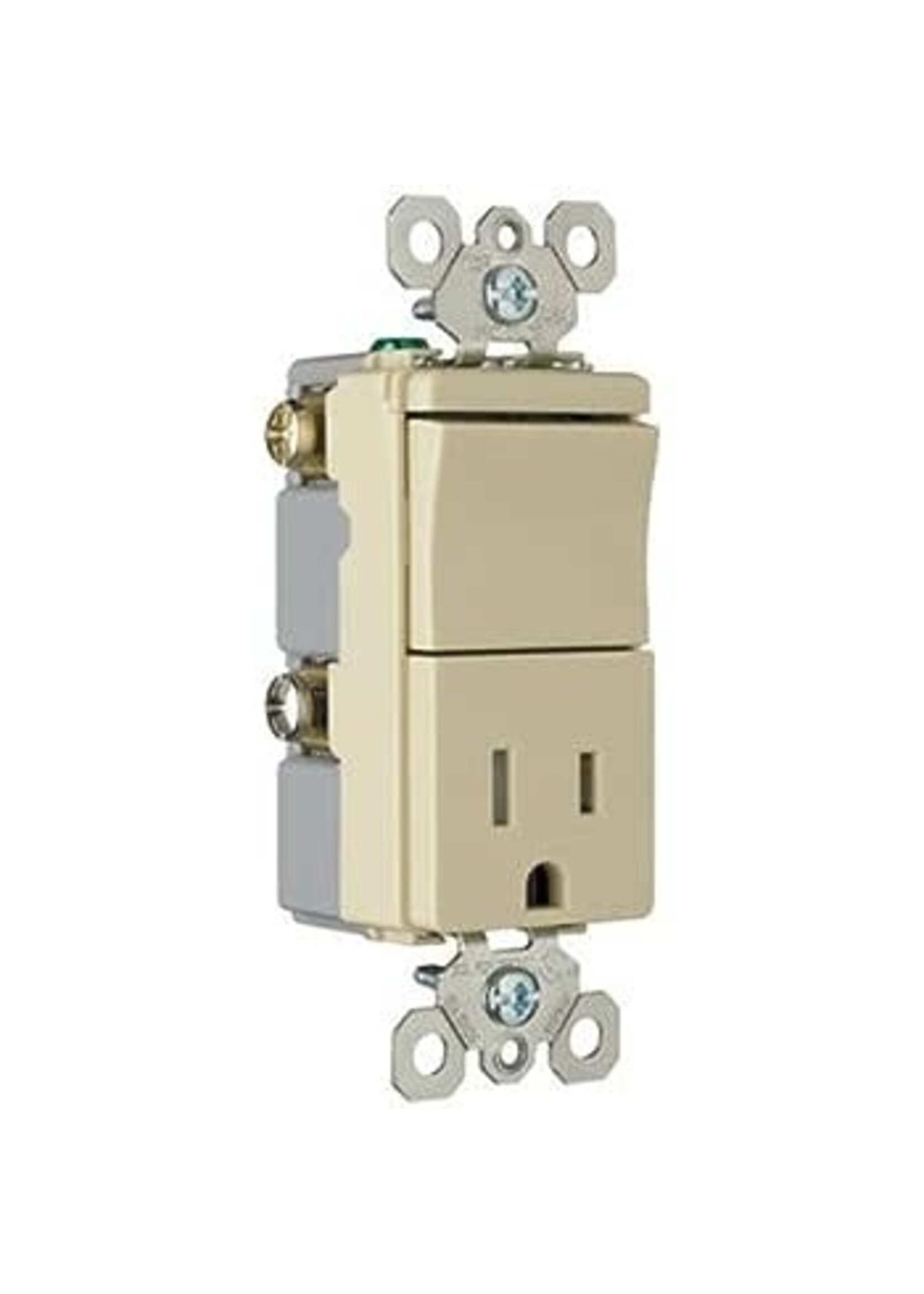 EAGLE DECORA SWITCH & RECEPTACULO 15AMP 125V IVORY/ 3284V