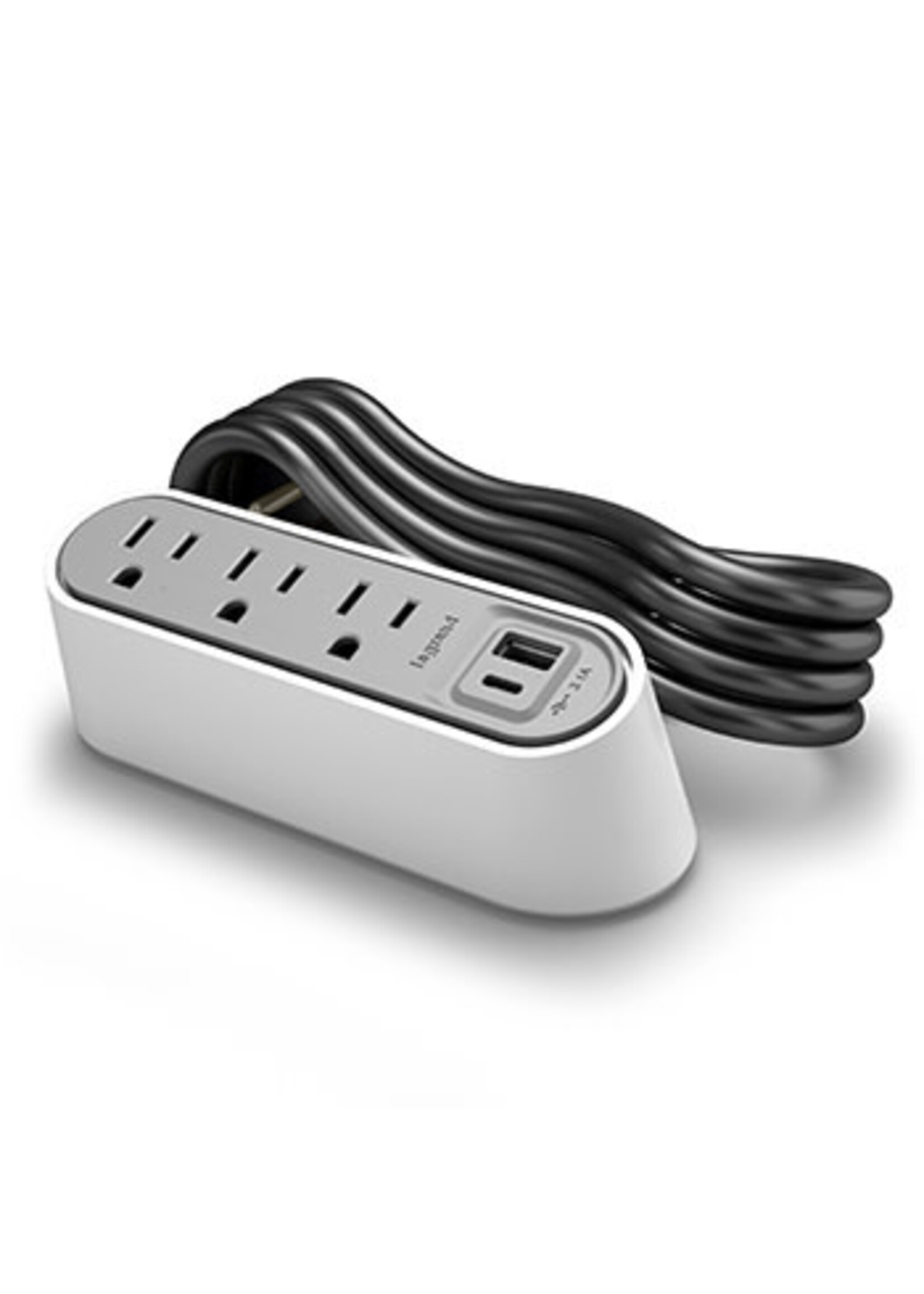 LEGRAND / WIREMOLD WSPC320CWH (White) Three Outlet, 1 USB-A, 1 USB-C Unit w/Mounting Kit 6' CABLE