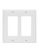 ENERLITES Plate Decorator, 2-Gang 4.50" x 4.57", White