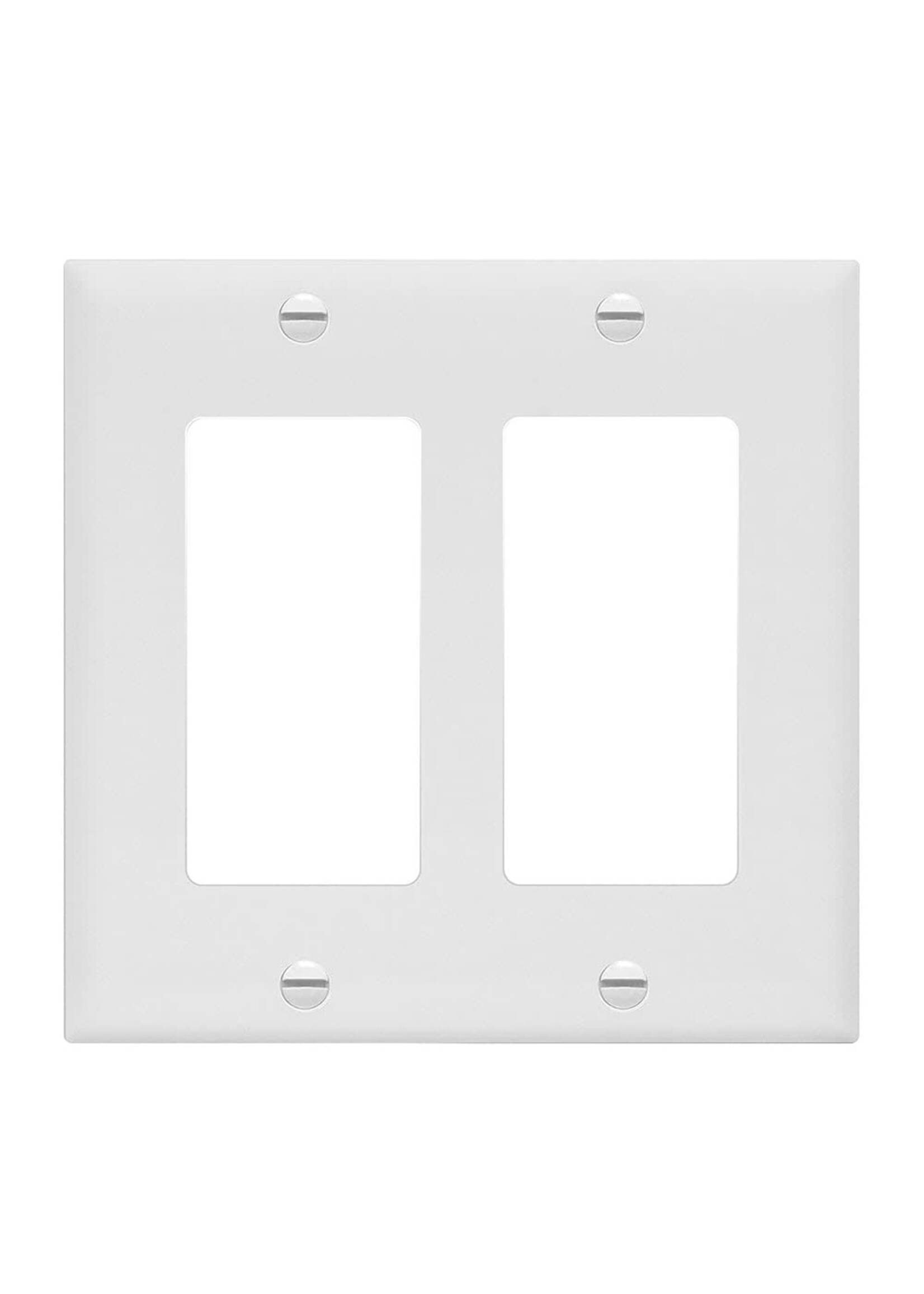 ENERLITES Plate Decorator, 2-Gang 4.50" x 4.57", White (8832-W)