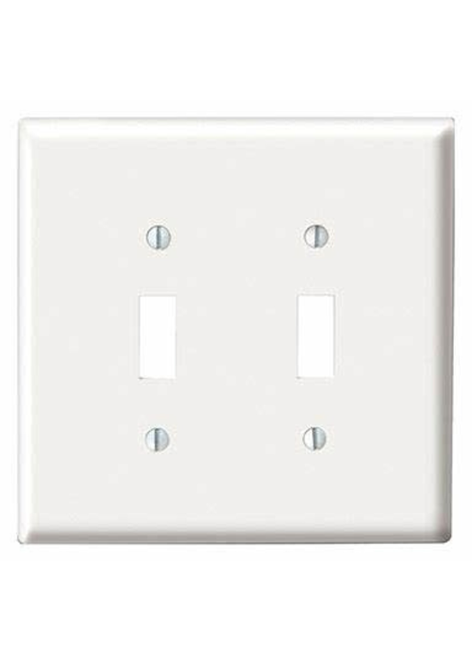 88009 LEVITON DOUBLE SWITCH PLATE WHITE 88009