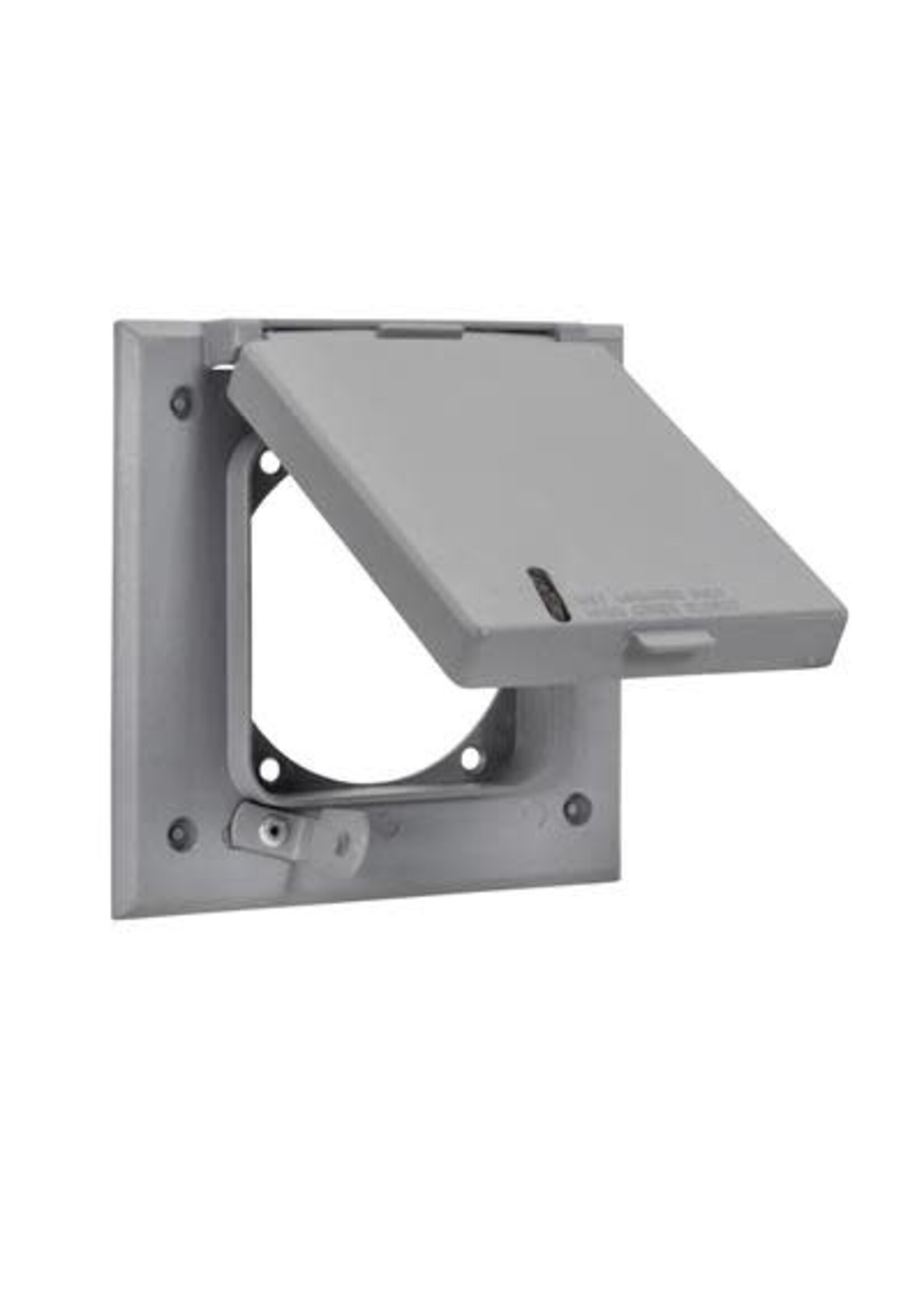 TOPAZ RECEPTACLE PLATE WEATHERPROOF 4X4 GRAY 30/50AMP  (WCV22125)