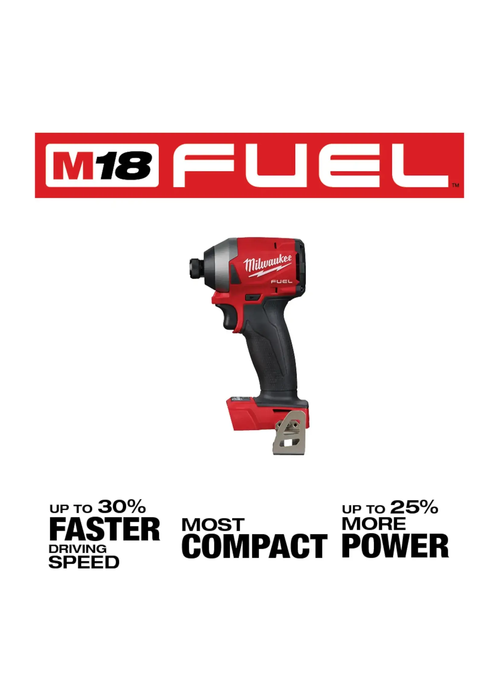 MILWAUKEE 2853-20 Milwaukee M18 FUEL 18-Volt Lithium-Ion Brushless Cordless 1/4 in. Hex Impact Driver Kit