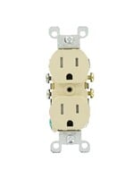 RECEPTACLE TAMPER RESISTANT, RESIDENTIAL GRADE 15A 125V 5-15R IV