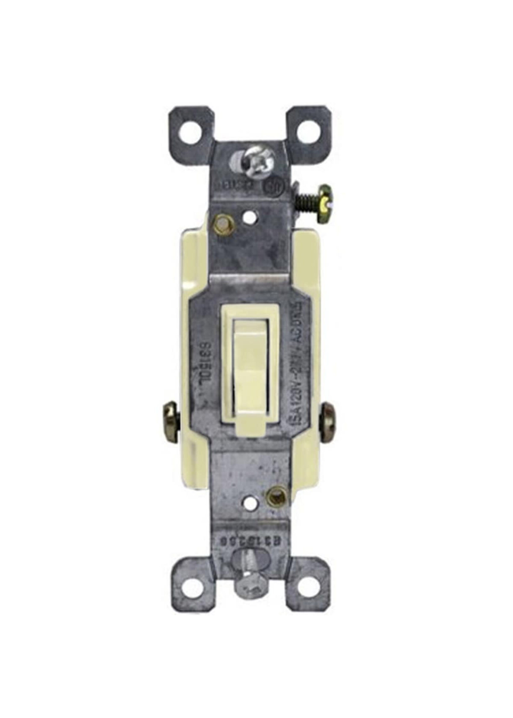 RESIDENTIAL GRADE, TOGGLE SWITCH, 3 WAY, 15A IVORY (83150-I)