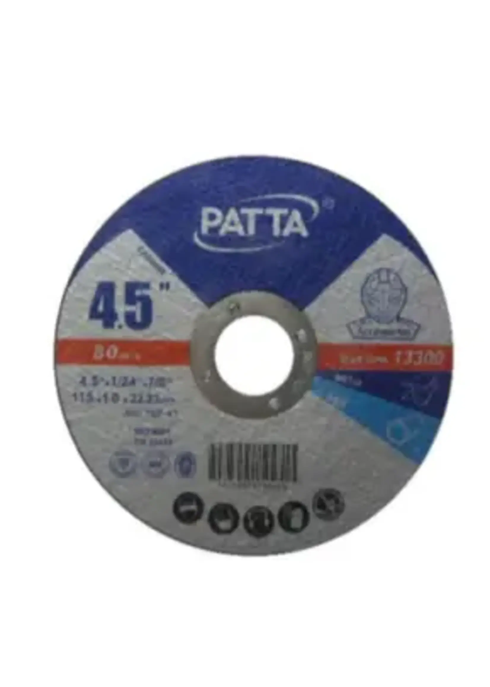 PATTA DISCO CORTAR METAL 4.5 X .045 (1/24) X 7/8 FLAT / AB1