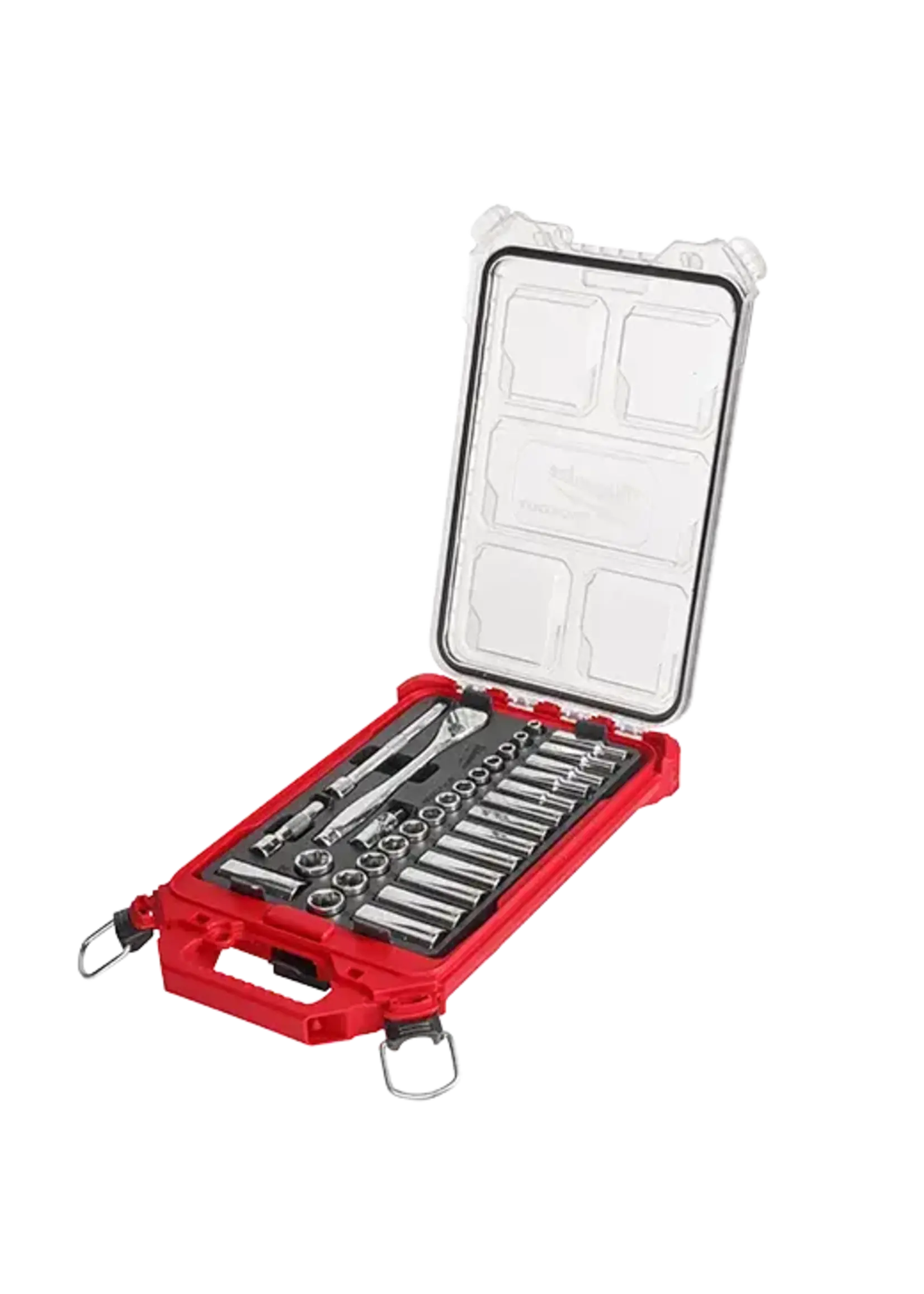 MILWAUKEE MILWAUKEE 32pc 3/8" Metric Ratchet and Socket Set with PACKOUT Low-Profile Compact Organizer/ 48-22-9482/