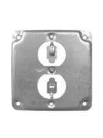 ATI TAPA INDUSTRIAL 4 X 4 RECEPTACULO DOBLE 1 GANGA METAL - RS12